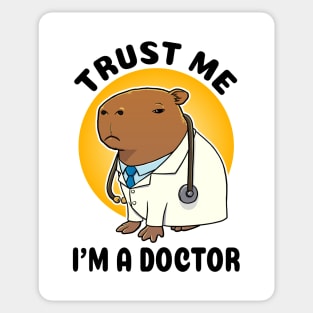 Trust me I'm a doctor Capybara Doctor Sticker